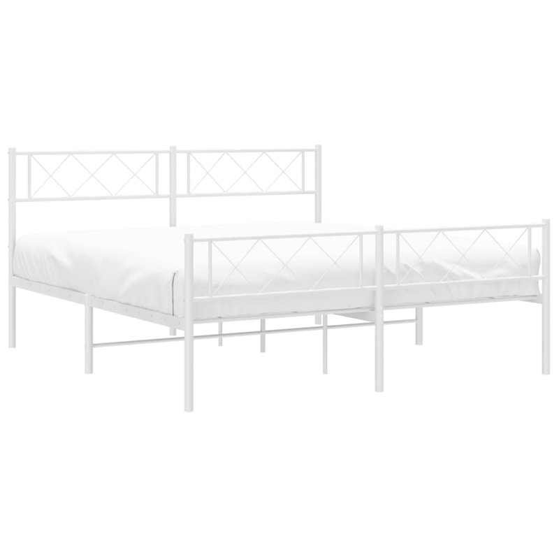 Nicodemo Open-Frame Bed, Kingsize (5'), White
