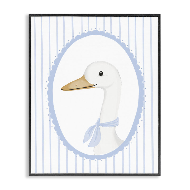Giclée encadrée de canard bordé, par Cherrywood Lane, H 14 po x l 11 po, Giclée encadrée noir minuit