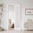 Frosted Glass 1-Lite Sliding Pocket Door White Standard Door with Hardware Kit Set-100041328