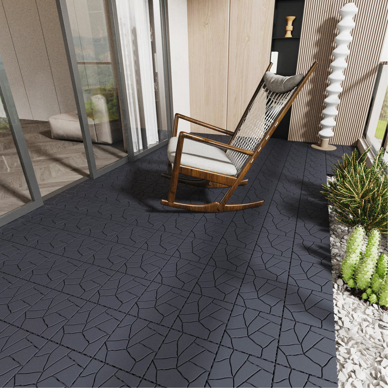 Stone Style 12" Deck Tiles, Gray