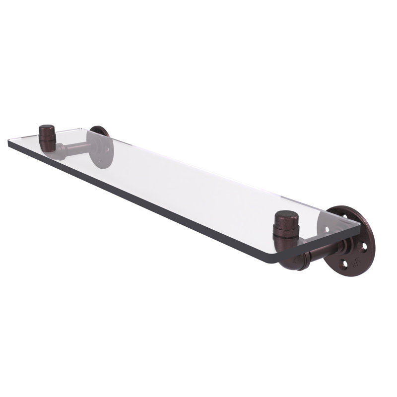 Bayer Industrial Pipe Shelves, Antique Bronze, 3.5" H x 22" W x 5.6" D