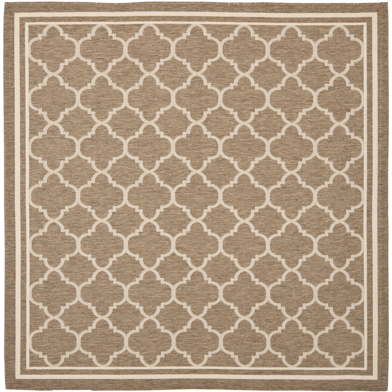 Tapis intérieur / extérieur Arneshia, Carré 5 pi 3 po