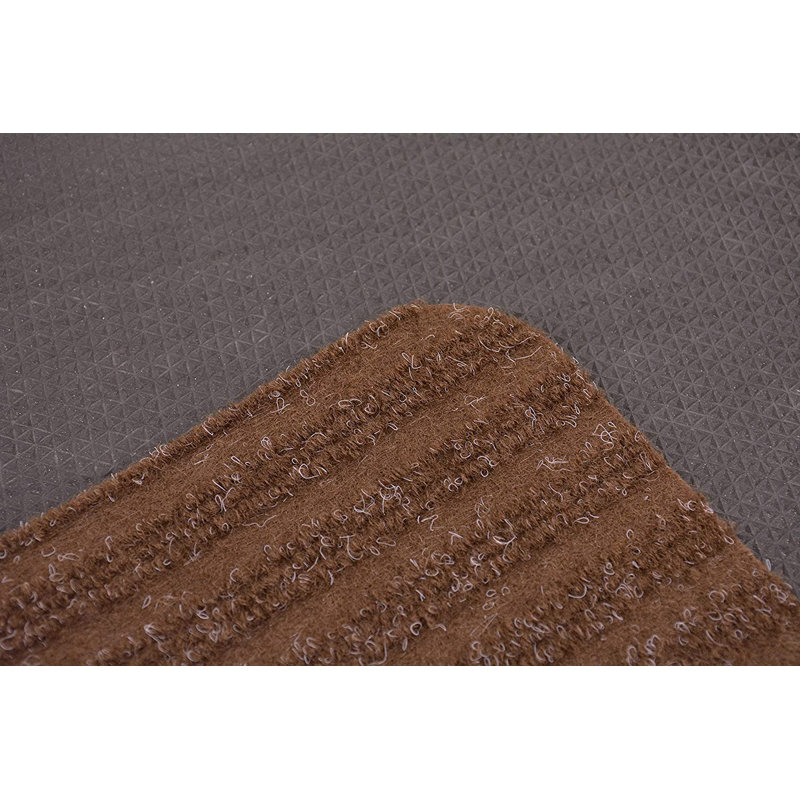 Tapis d'escalier antidérapant Orean, Rectangle 30 po x 8,5 po, Ensemble de 13, Brun