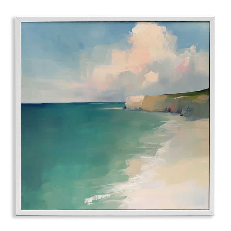 Giclée encadrée «Turquoise Horizons Expression», conception par Annabelle Hall, H 12 po x l 12 po