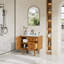 Orasia 36" Single Bathroom Vanity in Mango Brown with Calacatta Mist White Quartz Countertop without Mirror-628059946