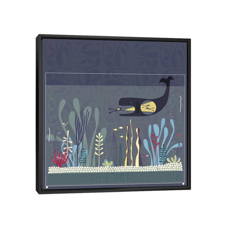 « The Fishtank » par Nic squirrell-impression, Toile avec cadre noir, H 37 po x l 37 po x P 1,5 po, Pas de tapis