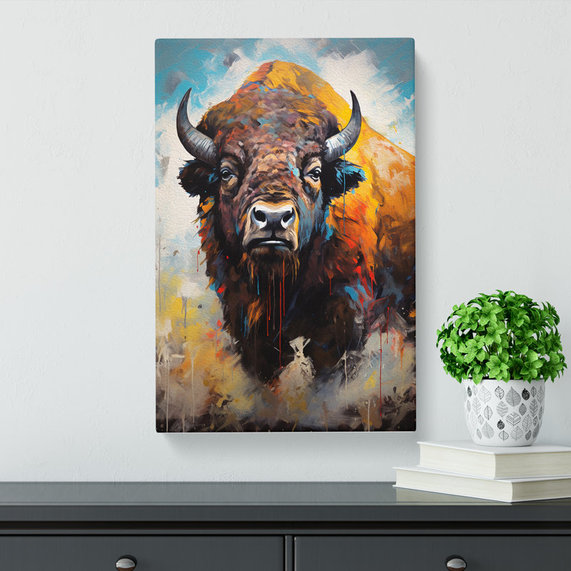 Bison Modern - Wrapped Canvas, 76cm H x 50cm W x 3cm D