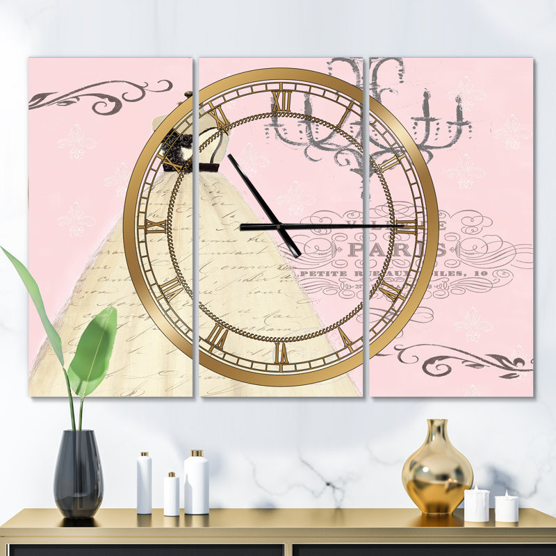 French chandeliers Couture II - Horloge murale traditionnelle