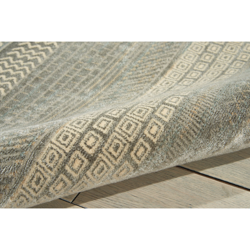 Performance Viscose Striped Indoor Rug, Runner 2'3" x 8'