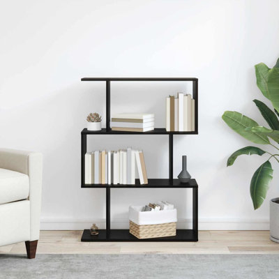 Book Cabinet Engineered Wood Bookcase Modern Bookshelf Rectangular