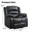 Fauteuil inclinable électrique en similicuir de 37,1 po de largeur-292229408