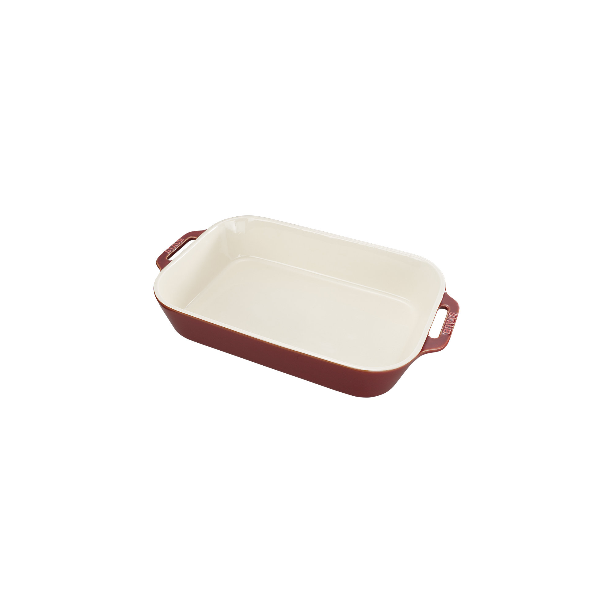 Ceramique Ceramic Rectangular Oven Dish, Rustic Red