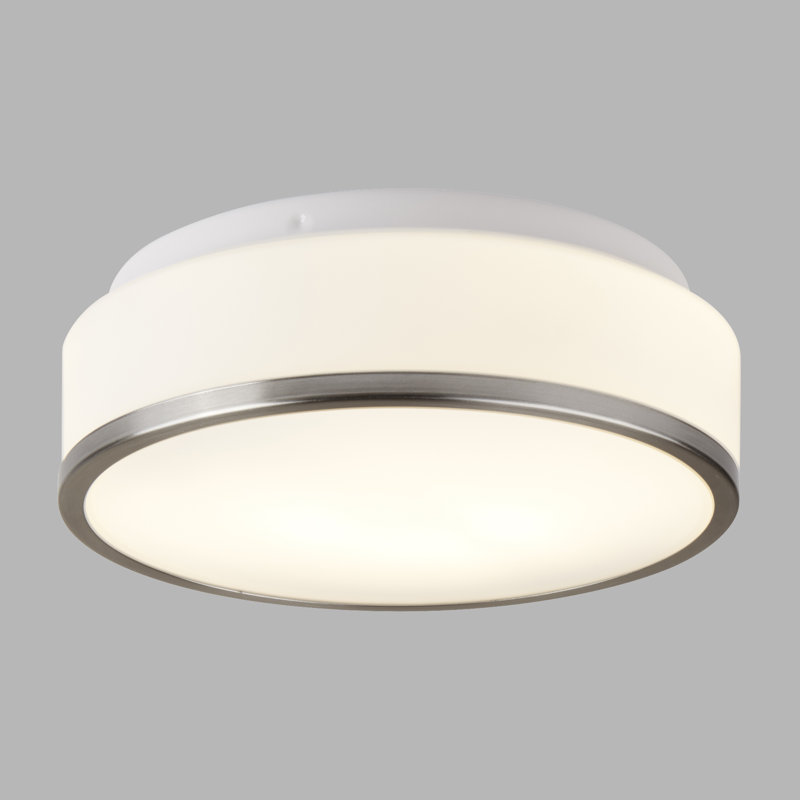 Bramlett Glass Flush Mount, Silver