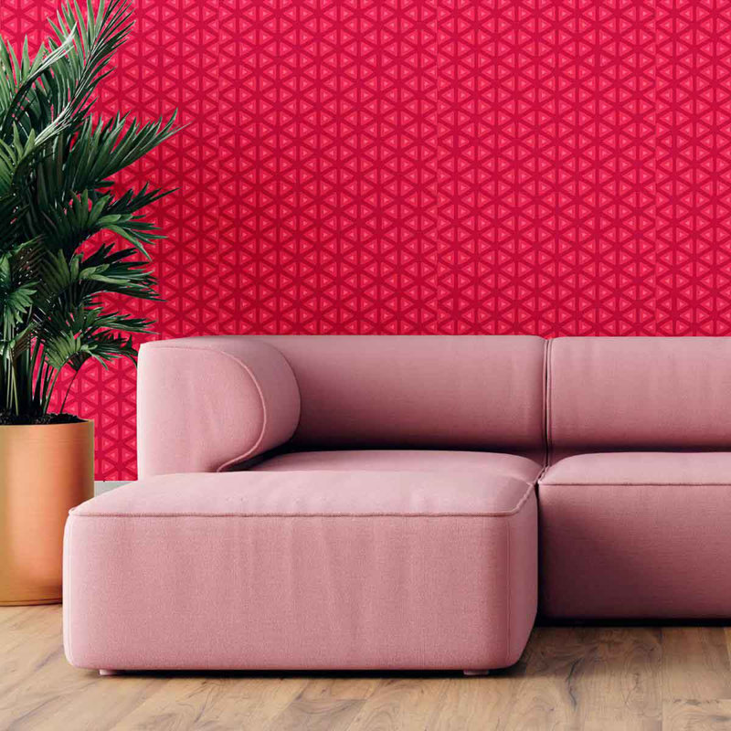 Rouleau de papier peint adhésif doux L 126 po x l 24 po, Rouge