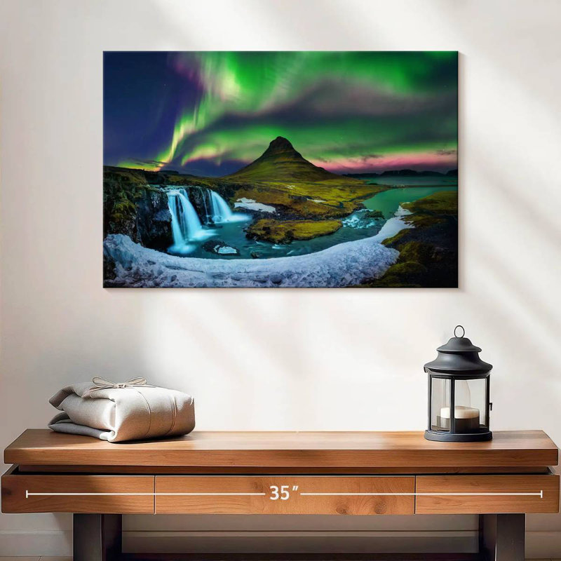 Alvord Kirkjufell Northern Lights, H 20 po x l 30 po