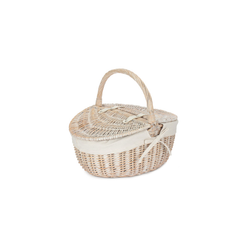 Wicker Picnic Basket with Lining