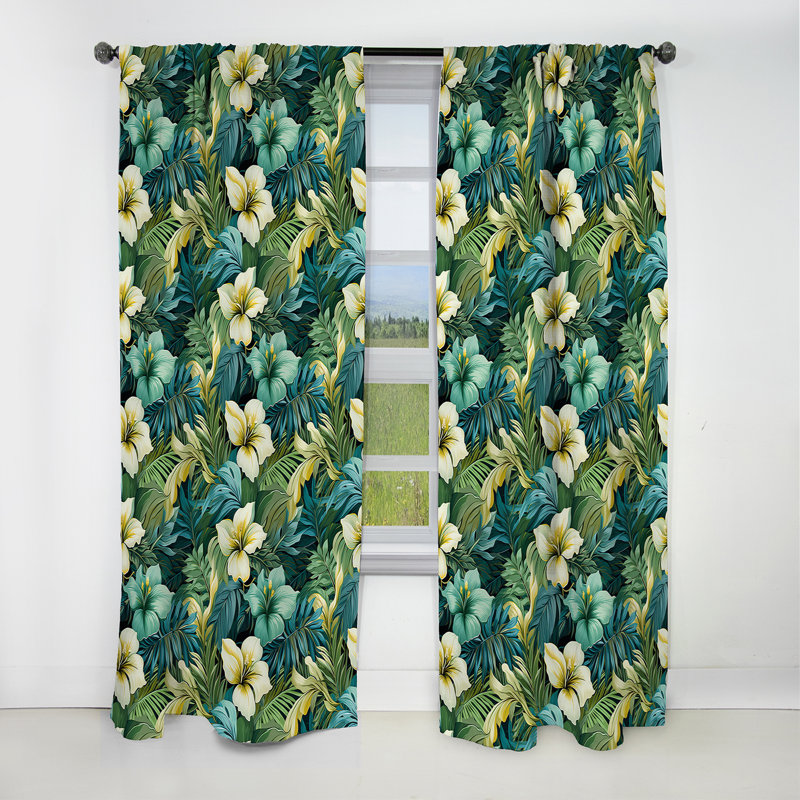 Motif tropical Mirage, L 52 po x L 120 po