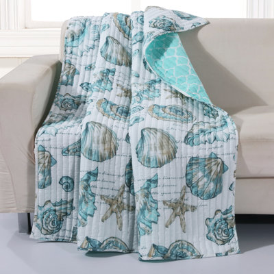 Cruz Seashell Reversible Quilted Throw