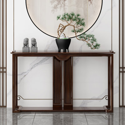 Console en bois massif de style chinois.