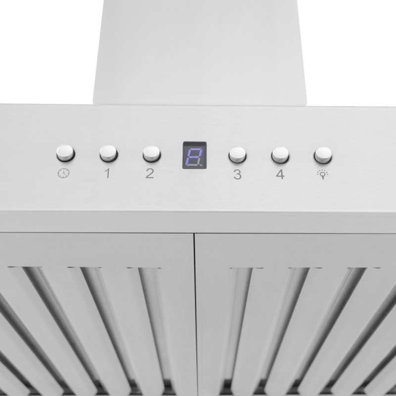 42" KL3 400 CFM Convertible Wall Mount Range Hood in Brushed Stainless Steel