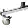 NPS Convertible Bench Table, 8' Long, MDF Core, Black Protect Edge, Black Frame, Grey Nebula