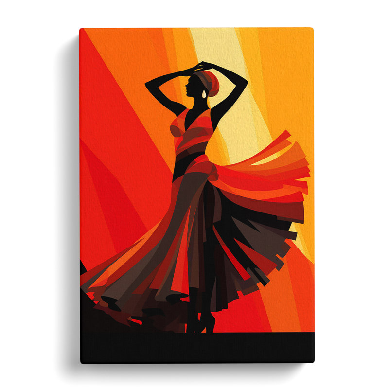 Flamenco Dancer Deco - Print, 60cm H x 40cm W x 3cm D