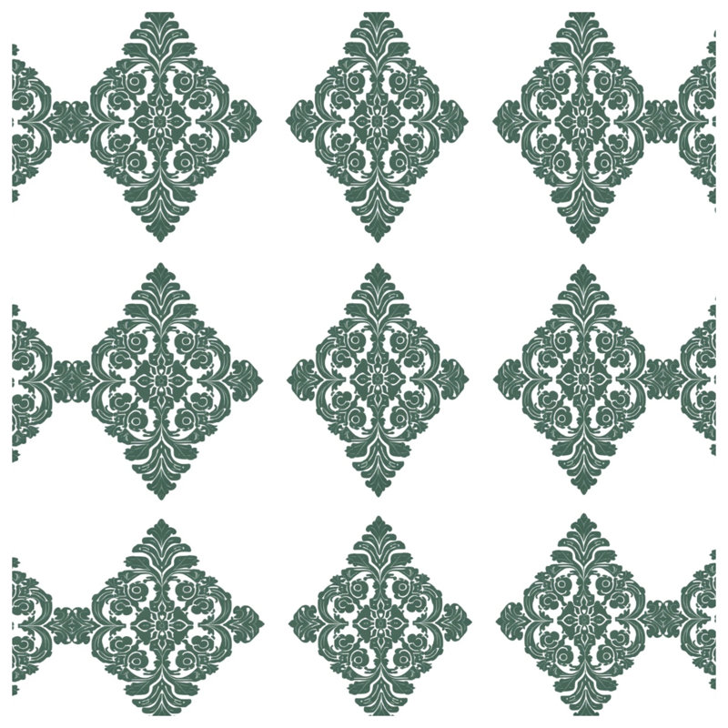 Couvertures florales à motif damassé, L 50 po x H 60 po