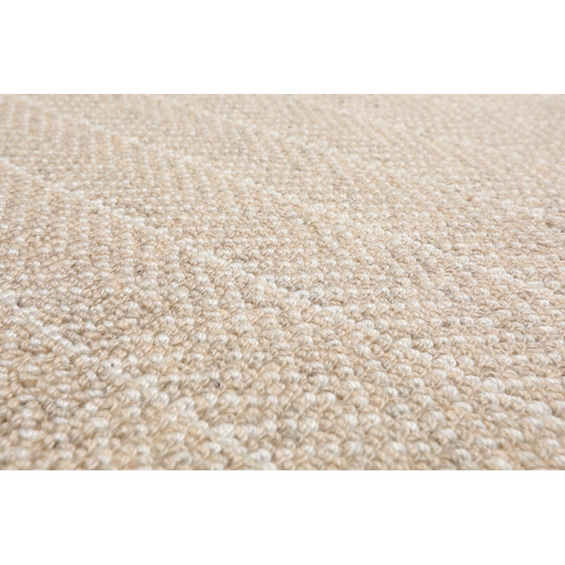 Tapis beige touffeté à la main multicolore à motif de chevrons contemporain, Rectangle 10 pi x 13 pi
