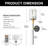 24.6'' Crystal Armed Wall Sconce Dimmable, Rechargeable Wall Mounted Light