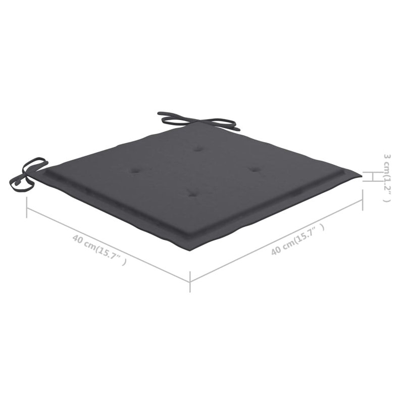Outdoor Seat Cushion, 19.7" x 19.7" x 1.2", Beige