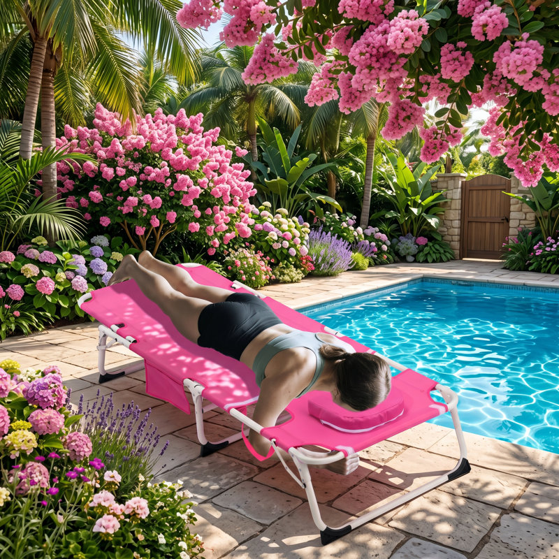 Chaise longue pliante à 5 positions H 27,17 po x P 31,5 po x H 5,91 po Solstice Collection