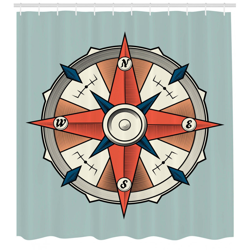 Ensemble de rideau de douche Compass, H 75 po x l 69 po