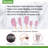 Tovolo Flex-Core Silicone Spatula Set of 5 with Natural Wood Handles for Cooking and Baking, Pink Sorbet