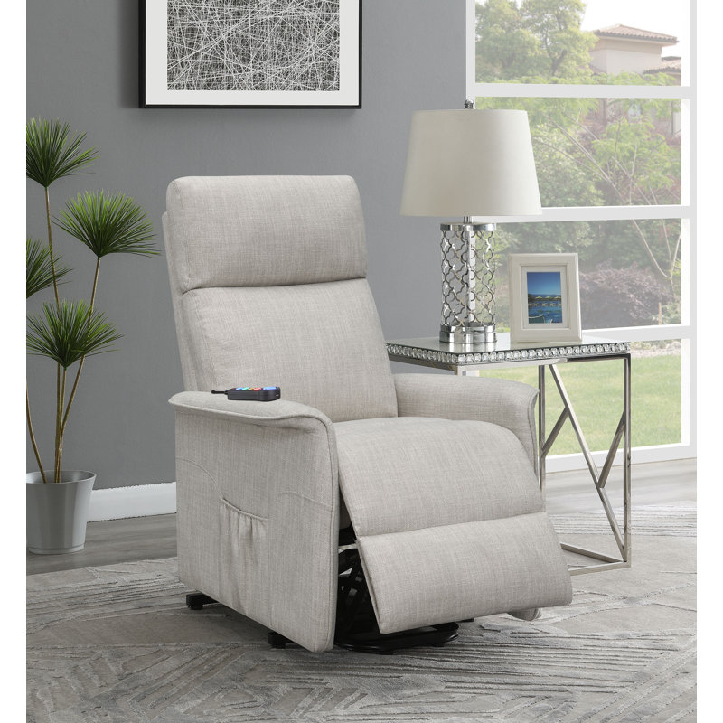 Fauteuil inclinable standard de 27,5 po Bernardsville, Mélange de polyester beige