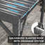 Pergola murale de terrasse avec toit en acier galvanisé incliné-114248693-119304845