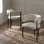 Dequaveon Set Of 2 Cream Chenille Upholstered Dining Chairs
