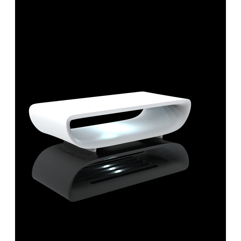 Bum Bum - Resin Coffee Table - 58.25"x27.25" - LED RGBW/Battery, Ice