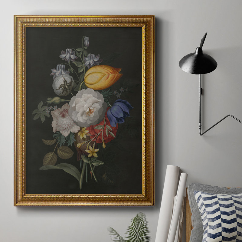 «Dramatic Bouquet III», toile encadrée de qualité supérieure - prête à être accrochée, H 36 po x l 24 po x P 2,5 po