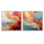 Or rose mirage du désert en spirale - ensemble de 2 collages carrés abstraits en spirale-629383313-629383314