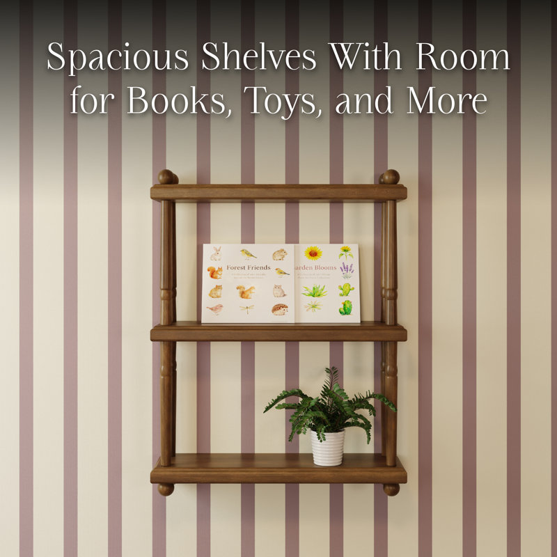 Liberty Tiered Wall Shelf, Natural Walnut