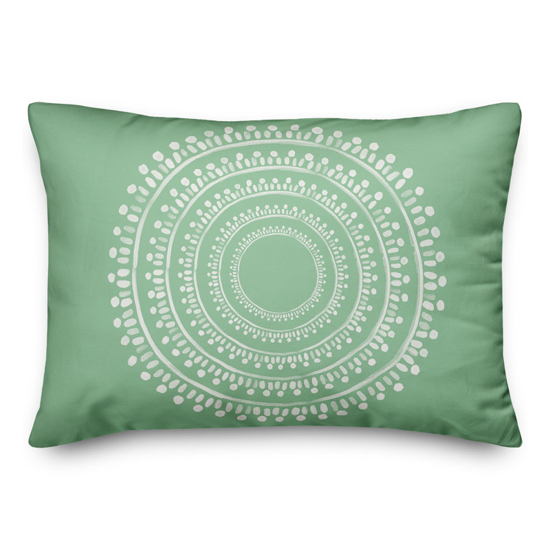 Geometric Throw Pillow, Green