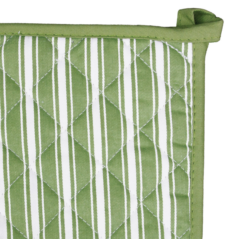 Better Houseware Striped Cotton Potholder, Green
