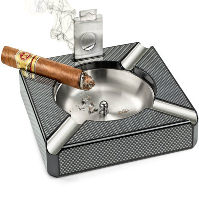 Cigar Ashtray With BuiltIn Cigar Cutter