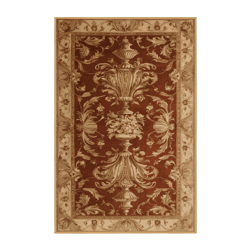 Tapis brun français lavable à la machine, Tapis de couloir 2 pi x 5 pi