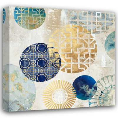 Astoria Grand Wilson, Aimee Gallery Wrapped Canvas Art Titled: Gold Rings I