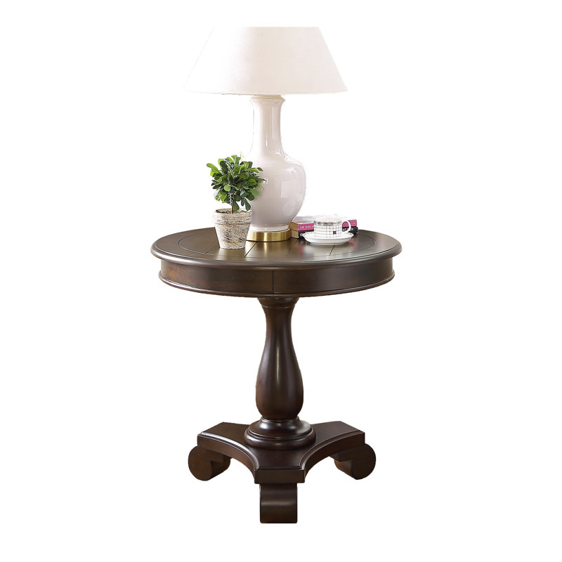 Table d'appoint Finish Wood - H 26,5 po et attrayante classique 26 po x 26,5 po, construction