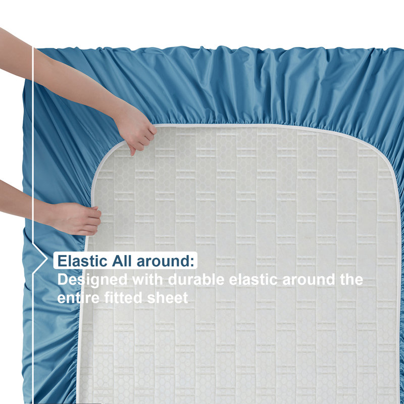 Blue Heaven Twin XL Deep Pocket Microfiber Sheet Set