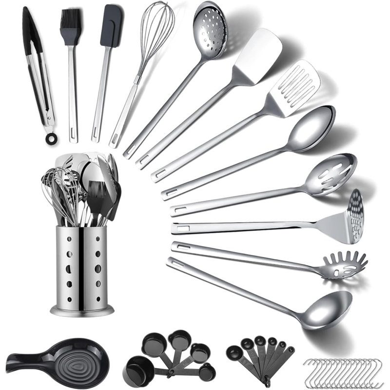 Ensemble d'ustensiles de cuisine 40 pièces en acier inoxydable
