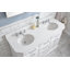 60" Palace Collection Quartz Carrara Cashmere Grey Bathroom Vanity Set With Hardware And F2-0009 Faucets in Chrome Finish-211286543-211286542