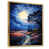 Toile avec cadre flottant or